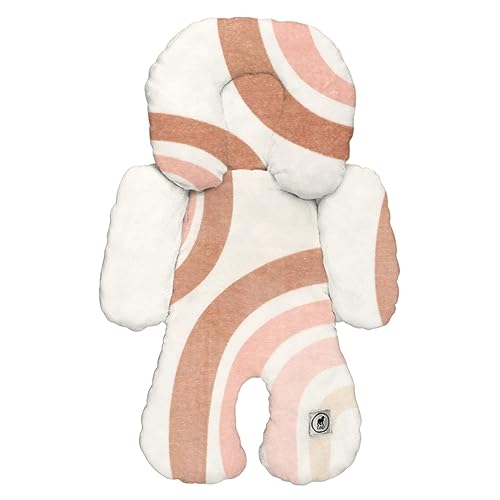 Image of NAP Baby Infant Car Seat Insert with Head and Body Support - Soft ad Stylish Carseat Head Support for Newborn and Baby - Plush Car Seat Headrest for Stroller, Swing, Bouncer - Rainbow