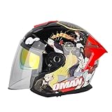 [POLYVALENCE IMBATTABLE] : Le casque de moto 3/4 est conçu pour une large gamme de motos et d'activités de conduite, ce qui en fait un équipement essentiel pour toutes vos aventures de conduite. Que vous vous rendiez au travail, que vous profitiez d'une balade de week-end ou que vous rouliez sur l'autoroute, profitez du mélange parfait de sécurité et de liberté.