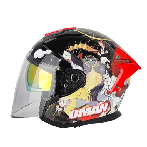 Casque moto jet avec double visière homologué casque scooter ouvert pour conduite extérieur