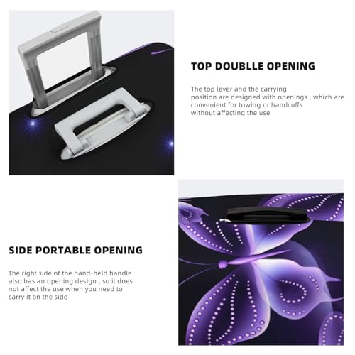 Beautiful Purple Butterfly Print Luggage Suitcase Covers Elastic Washable Luggage Protector Luggage Covers For Suitcase 5