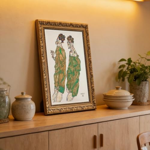 Cadre suspendu Egon Schiele Devotion 1913 pour décorer un mur vide sans percer
