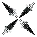 Bashineng Spike License Plate Screw Fasteners 4 Pcs Kit License Plate Frame Bolts Decoration Stainless Steels Aluminum Alloy Universal Fit Most Cars Truck Motorcycle (Black)