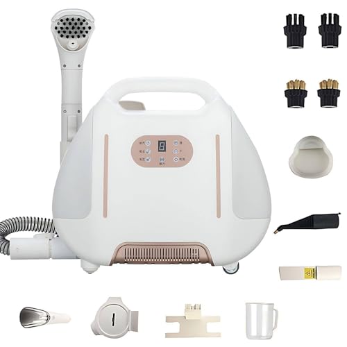 Limpiador profundo portátil for alfombras y tapicería, detallador de automóviles/automóviles, aspirador a vapor de 2600W, vaporizador de ropa