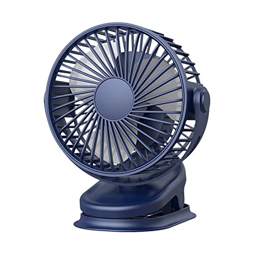 ETAINGYEUN Clip de escritorio suspendido en el ventilador, ventilador de enfriamiento portátil multifuncional, alimentado por USB, 3 velocidades, adecuado para oficinas en el hogar (Azul)
