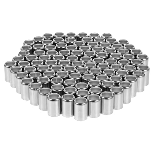 Mobestech Embouts de Sertissage Inox 13 Mm 200 Pcs pour Raccords de Tuyaux Haute Pression, Viroles de Raccord à Compression pour Flexibles Hydrauliques, Accessoires Compresseur Air,