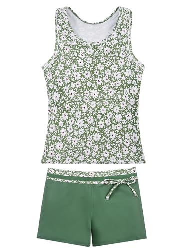 Image of JerrisApparel Little Girls' Summer Two Piece Boyshort Tankini Kids Swimsuit