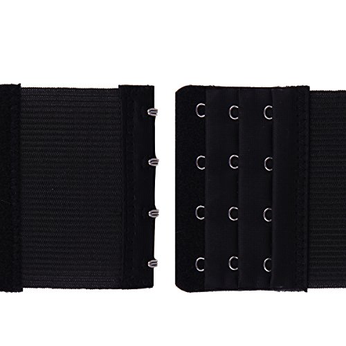 Image of Senkary 4 Pieces Bra Extenders 4 Hooks 3 Rows Elastic Bra Strap Extension for Women