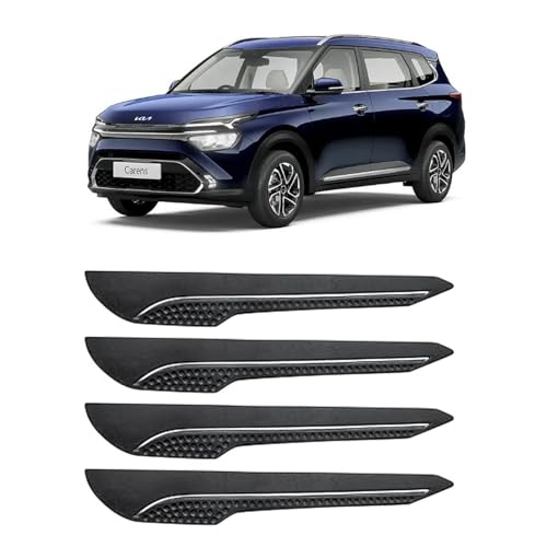 Image of AOSIS-Car Bumper Protector /Bumper Guard for Kia Carens with Single Chrome Stripe (4-Pcs)