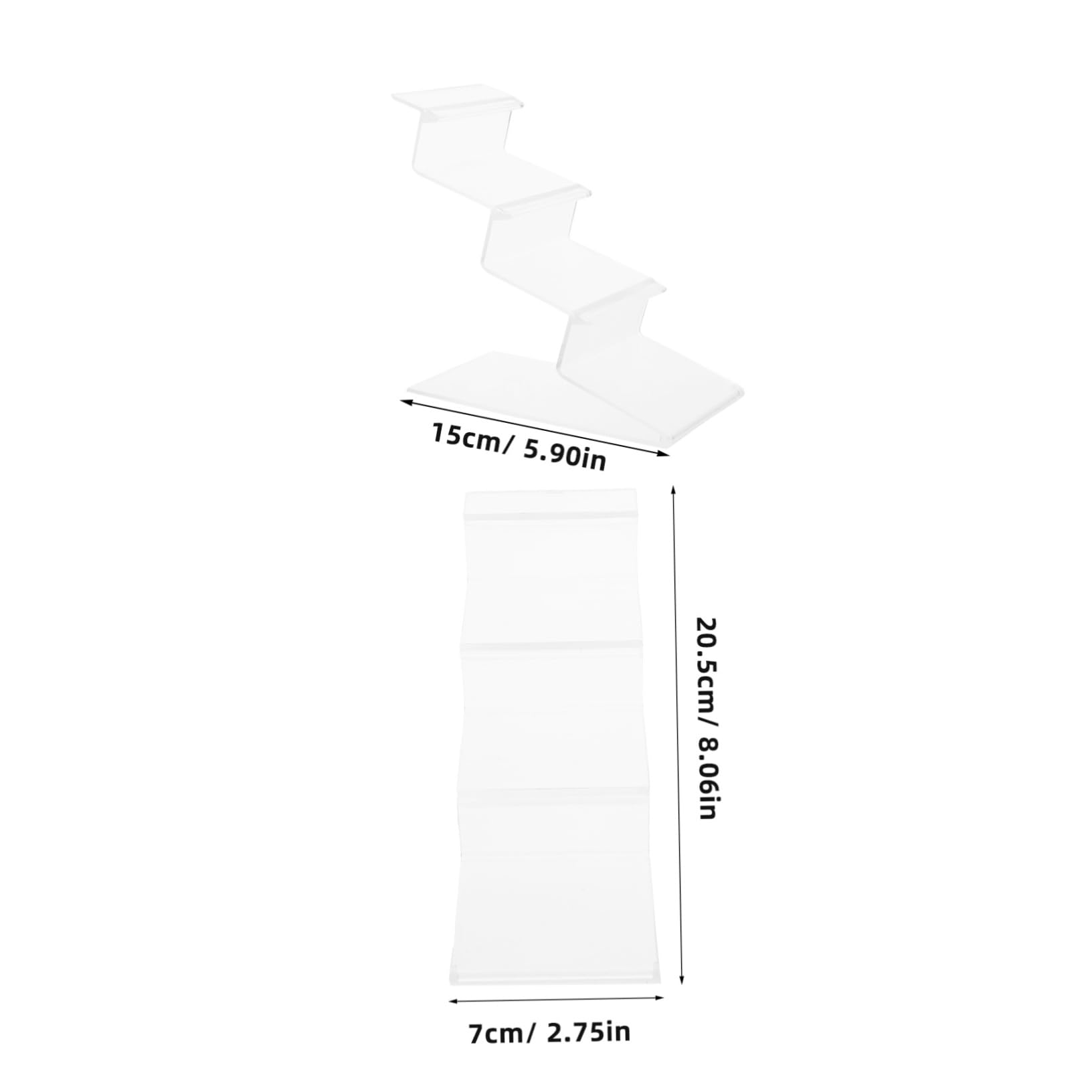 VICASKY Transparent Ladder Shape Rack Multi Handbag Display Organizer for Purse Glasses Jewelry Storage Stand Elegant Desktop Decoration for Home Retail Use