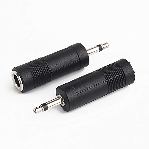 2PCS 1/8 "Mâle à 1/4" Femelle TS Adaptateur pour Casque Écouteur Jack Microphone Audio Convertisseur Plug Cover