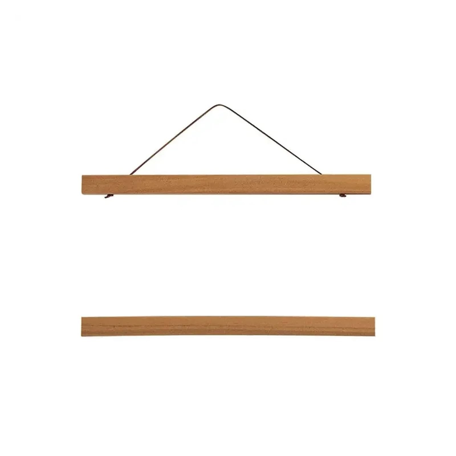 12 Pcs / 3 Set DIY Wood Frame Teak Pine Photo Hangers Hanging Kit For Pictures Canvas Prints Poster Scroll Artwork Print Holder For Posters Photos(Brown)