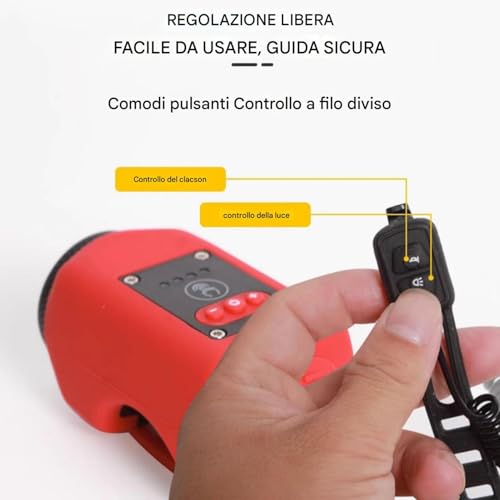 Klaxon de vélo électrique avec éclairage LED rechargeable USB étanche - 7