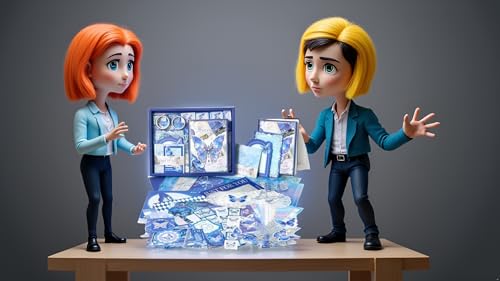 Image of ATIRAMANIYA Vintage Aesthetic Scrapbook Kit(346Pcs) Scrapbooking Supplies Kit with Bullet Junk Journal,Stationery,A6 Grid Notebook Journaling Gift for Girl (Blue -Butterfly)