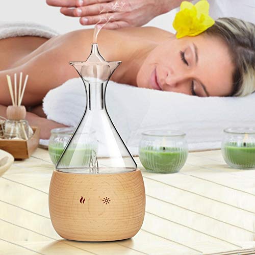 Atiya Classic Jade Vase Nebulizer W/Touch Sensor Beech Wood Glass 50ml