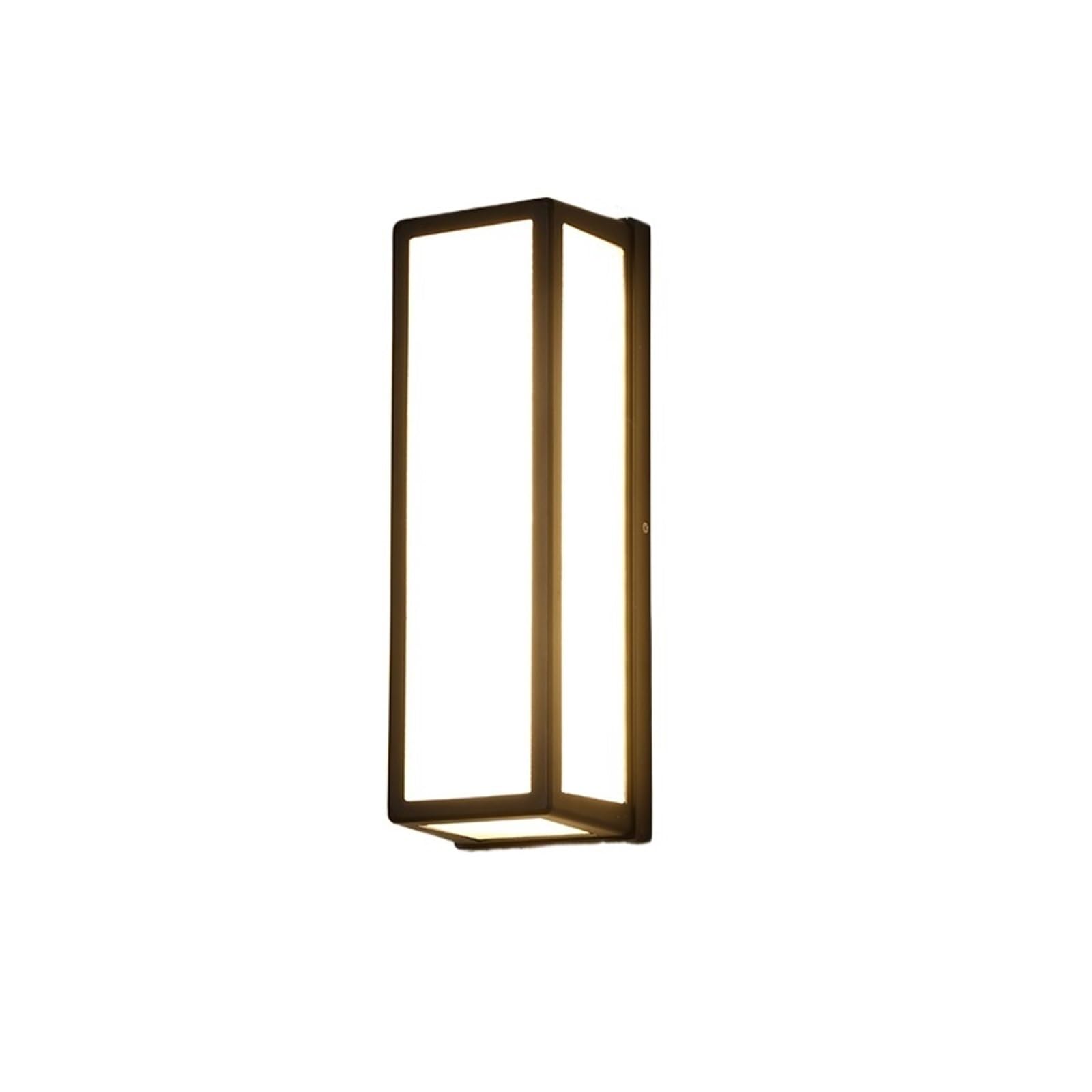 Lampada da parete moderna for esterni a LED Sensore di movimento Impermeabile IP65 Lampada da parete da giardino Balcone Portico Lampada da parete decorativa AC85-265V ( Color : 3000K No Sensor , Size