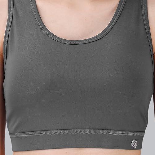 Image of SOIE Women's Medium Impact Quick Dry Padded Racerback Printed Athleisure Sports Bra