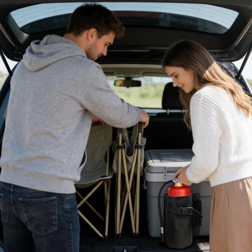 Car Safety Equipment Holder - Quick Release Storage, Oxford Cloth fire extinguishers Bracket, 15cm X 13cm X 29cm + Adjustable Straps, Heavy-Duty Oxford Fabric, For SUV RV & Overlanding - Thumbnail 2