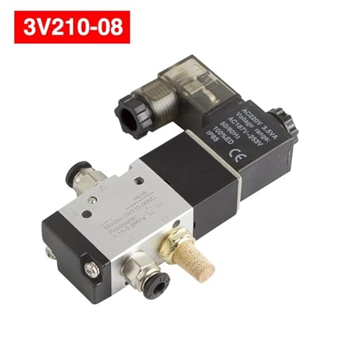 Vanne pneumatique 3V110-06 électrovanne 3 voies commande air gaz 8mm NC - 4