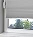 Produktbild OUBO Plissee Klemmfix ohne Bohren Aluminium-Schienen, Grau 45 x 120cm(BxH), lichtdurchlässig & Blickdicht, Jalousie Faltrollo Innen für Fenster & Tür