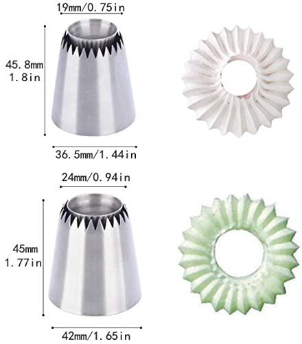 Phantomsky 4Pcs Cake Decorating Tube Supplies Kit Dessert Icing Piping Tips Set Flower Mouth Cream Decoration Cream Pastry Flower Tips Baking Tool #TOP3