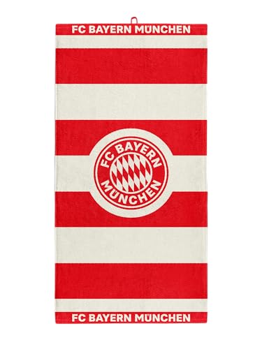 FC Bayern Munich I Serviette de bain 180x90 cm I rouge/blanc