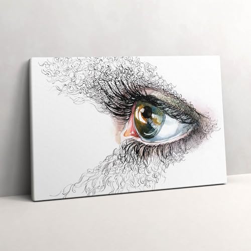 Peinture murale oeil humain sur toile d'art Wallfluent de qualité