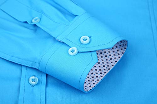 Alex Vando Mens Dress Shirts Regular Fit Long Sleeve Stretch Business Dress Shirts for Men