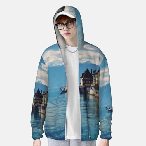 Chaqueta para hombre con protección solar UPF 50+ y capucha miniatura 3
