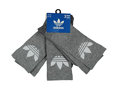 Adidas 3 Pair Crew Men's Socks Size 6 - 12