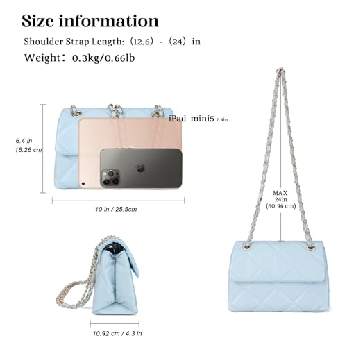 Image of Gladdon Quilted Crossbody Purses for Women Small Ladies Shoulder Bags with Chain Trendy Clutch Purse Cute Designer Bag