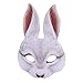 Himine Halloween Easter Carnival Party Masquerade EVA Half Face Bunny Mask (White)