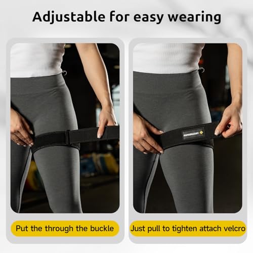 Image of MANUEKLEAR Non-Slip Blood Flow Restriction Bands for Thighs, BFR Booty Bands for Women Glutes Leg, Adjustable Occlusion Thigh Bands for Workout Leg & Hip