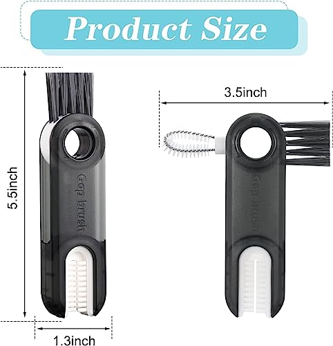 Image of 3 in 1 Cup Lid Gap Cleaning Brush, Bottle lid Cleaning Brush, Tiny Bottle Cup Lid Straw Cleaner Tools,Crevice Cleaning Brush, Bottle Gap Cleaner Brush (1Pcs Only, Multi Color)