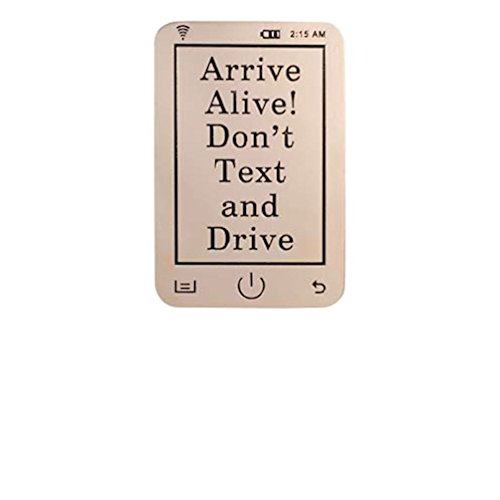 HRC Inc. Auto Visor Clip Arrive Alive! Don't Text and Drive - Chrome