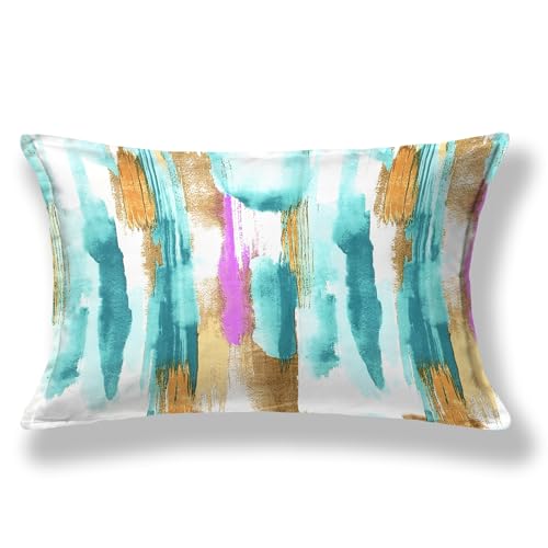 Image of 300 TC Abstract Pattern Cotton Blend Single Bed Bedsheet with 1 Pillow Cover | Wrinkle Free Soft Hypoallergenic | Lightweight Breathable - 60x90 inch