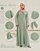 DIVINELY CRAFTED Women Abaya Button-Up - Modest And Fashionable Wear, Long Sleeve, Wrinkle Resistant, Breathable Fabric - Sage Green, Large (Length 56)