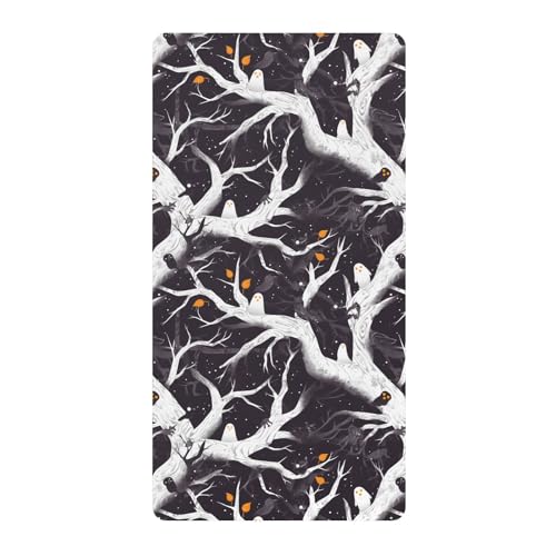 Sábanas negras para cuna de bebé, diseño de fantasmas ocultos, para niños y niñas, sábana de algodón suave, 1 paquete