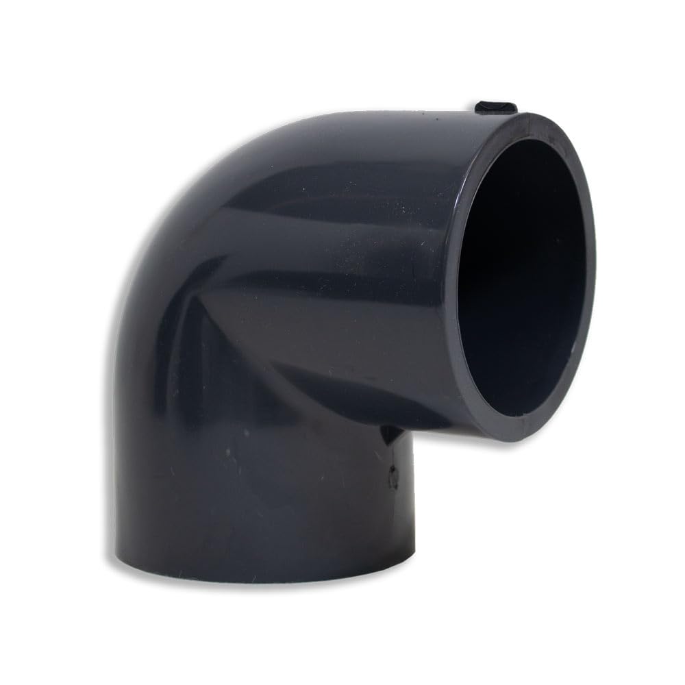 Eco-Filtration Black 88.9Mm (3″) Pressure Solvent Weld Knuckle Bend – Heavy-Duty Pvc 90° Elbow Fitting | Watertight Connector For Ponds, Aquariums & Filtration Systems
