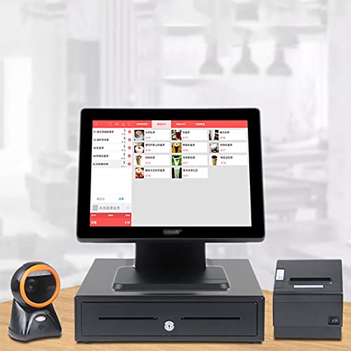 Image of Restaurant & Retail POS System, Retail and Restaurant POS Terminal Machine with 15 Inch LCD Touch Screen Display Monitor, for Convenience Mobile Food Dining Car