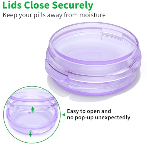 Image of Small Pill Box, (4 Pack) Travel Pill Case Portable Daily Pill Organizer Mini Medicine Storage Container for Pocket Purse Cod Liver Oil Storage Box Earplug Case