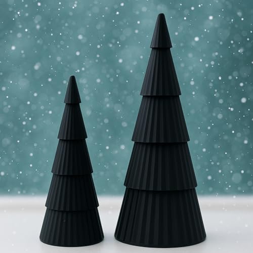 Moderne Weihnachtsdeko Schwarz 28 2X Deko-Weihnachtsbaum aus hochwertigem biokompatiblem Kunststoff -...