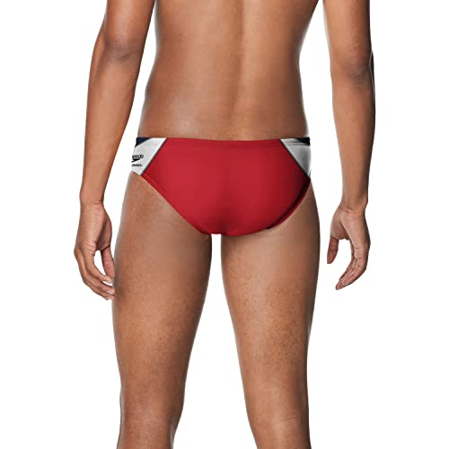 Speedo Men's Swimsuit Brief Endurance+ Splice Team Colors - image 2