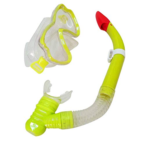 Kit Mergulho Ax Esportes C/ Máscara E Snorkel Amarelo Fa521