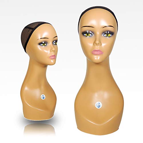 18" Female Life Size Mannequin Head for Wigs, Hats, Sunglasses Jewelry Display C1