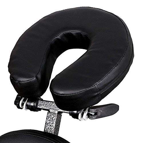 Saturnpower Massage Chair Portable Tattoo Folding Chairs High-Density Sponge Adjustable Salon Chair Light Weight Travel Spa Seat,With Carrying Bag (Black) #TOP6