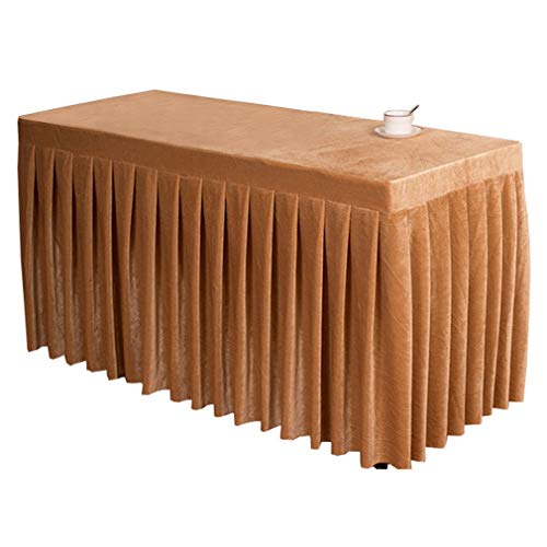 Nappe rectangulaire velours pour cacher les pieds de table buffet