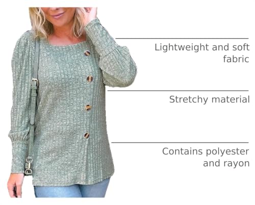 Image of WIHOLL Womens Tops Dressy Casual Fall Sweaters Square Neck Fashion Clothes 2023