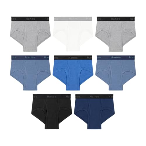 Image of Hanes boys Underwear Boxer Briefs Pack, 8-pack, Cotton-stretch Dyed Boys' Underwear, Moisture-wicking