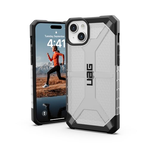Image of URBAN ARMOR GEAR UAG Case Compatible with iPhone 15 Plus Case 6.7" Plasma Ice Rugged Transparent Clear Military Grade Drop Tested Protective Cover