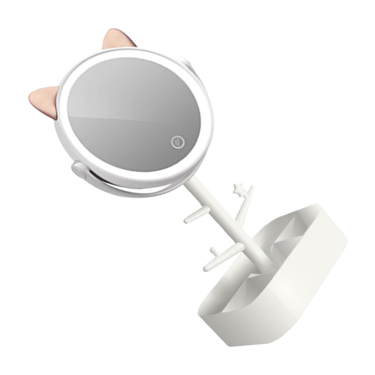 Miroir de maquillage LED pivotant 360 avec batterie 500mah intégrée